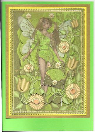Trixie Faerie Pyramage Lime Green Sheet by GWYNETH GEORGE