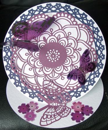 Layered Doily 1 & Butterfly by GWYNETH GEORGE