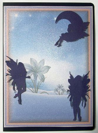 Fantasy Garden Background in Blue by GWYNETH GEORGE