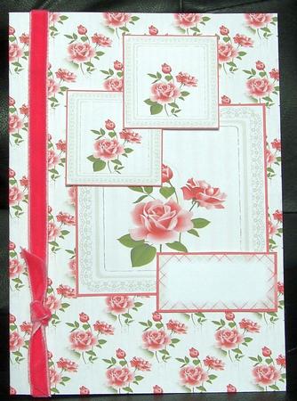 Shabby Chic Rose Backing Paper 5 Mix N Match by GWYNETH GEORGE
