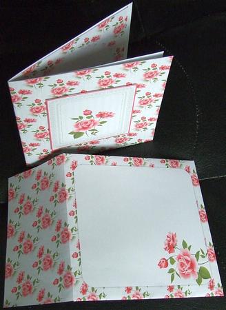 Shabby Chic Rose 5x5 Envelope 1 Mix N Match by GWYNETH GEORGE