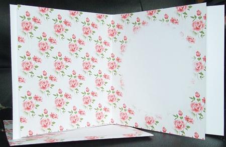 Shabby Chic Rose 5x5 Insert/base 2 Mix N Match by GWYNETH GEORGE