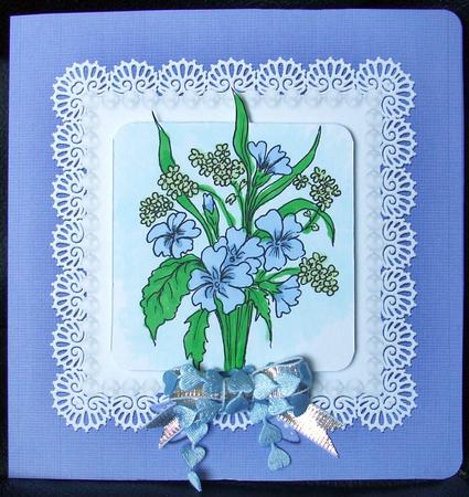 Digital Stamp Primroses with Coloured Version Too by GWYNETH GEORGE