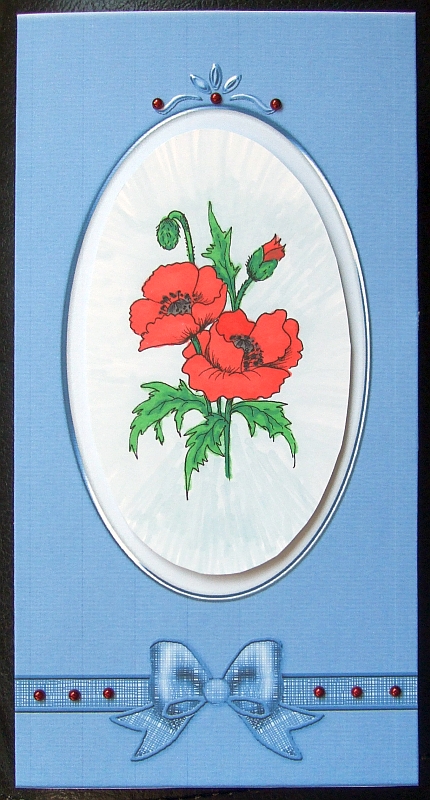 Digital Stamp Poppies with Coloured Version Too by GWYNETH GEORGE