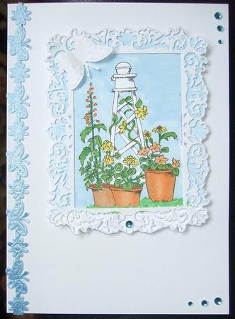 Digital Stamp Obelisk with Coloured Version Too by GWYNETH GEORGE