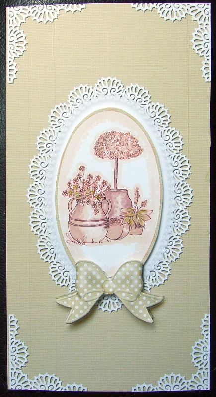 Pots and Topiary Digital Stamp with Watercolour Version as W by GWYNETH GEORGE