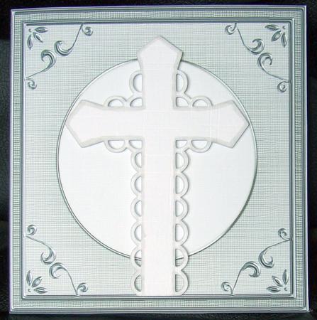 Square 'silver Metallic Frame' Card Front or Insert by GWYNETH GEORGE