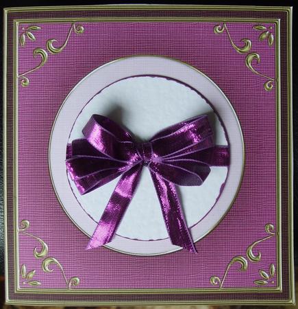 Square 'gold Metallic Frame' Card Front or Insert by GWYNETH GEORGE