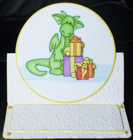 Rupert with Presents Stamp by GWYNETH GEORGE