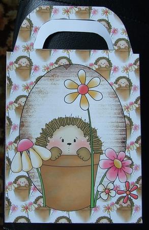 Garden Hedgehog Gift Bag by GWYNETH GEORGE