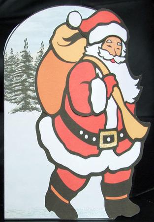 Santa Shaped Card by GWYNETH GEORGE