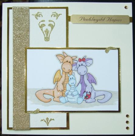 Family Photo - Dragons Stamp by GWYNETH GEORGE