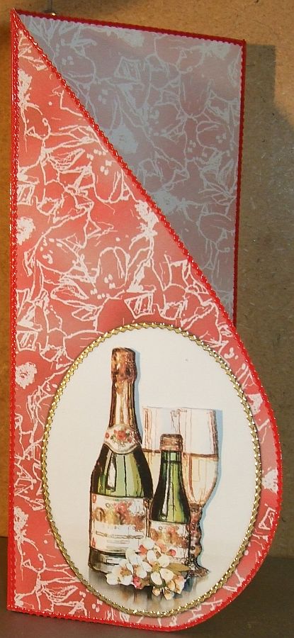 Champagne & Flowers Teardrop by GWYNETH GEORGE