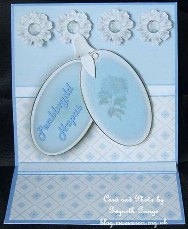 Flowery Blues Card Papers by GWYNETH GEORGE