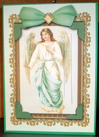 The Angel A5 Lace Card Front Step by Step by GWYNETH GEORGE