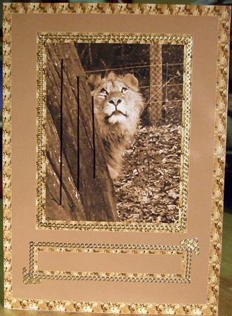 Lion Card Front Pyramid Design by GWYNETH GEORGE