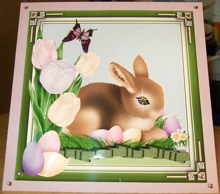 Bunny & Chick Easter Card Toppers by GWYNETH GEORGE