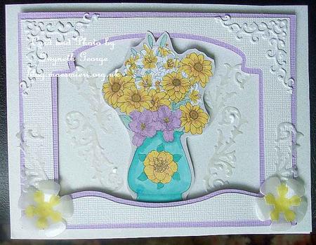Digital Stamp - Vase of Flowers 4 by GWYNETH GEORGE