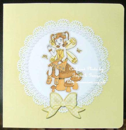Buttercup Fairy and Toad Stool by GWYNETH GEORGE