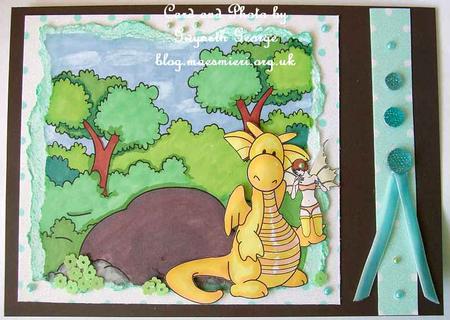 Dragons Cave Background Stamp by GWYNETH GEORGE