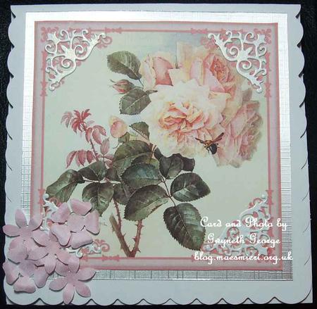 Vintage Shabby Roses Topper Sheet by GWYNETH GEORGE