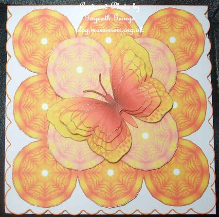 Butterfly Shaped Stacker - Wow Yellow by GWYNETH GEORGE