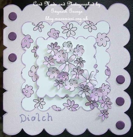 Pretty Watercolour Wash Flowers Backing Paper by GWYNETH GEORGE