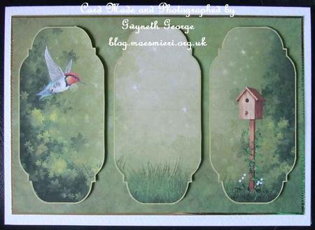 'flying Home' Bird Card Topper by GWYNETH GEORGE