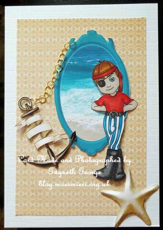 Seaside Embellishments (sepia) by GWYNETH GEORGE
