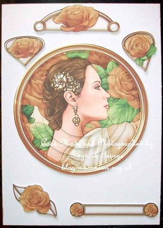 Art Deco Lady Pandore Circle Pyramid (gold) by GWYNETH GEORGE