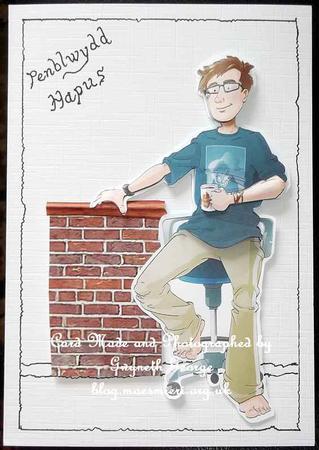 Student Dude Decoupage Sheet by GWYNETH GEORGE