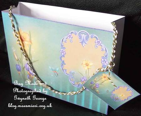 Springtime - Large 19x15x6cm Gift Bag by GWYNETH GEORGE
