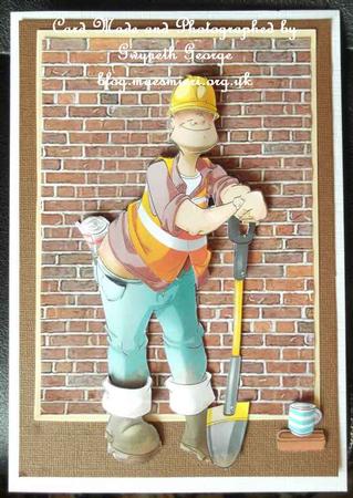 Builder Dude Decoupage Sheet by GWYNETH GEORGE