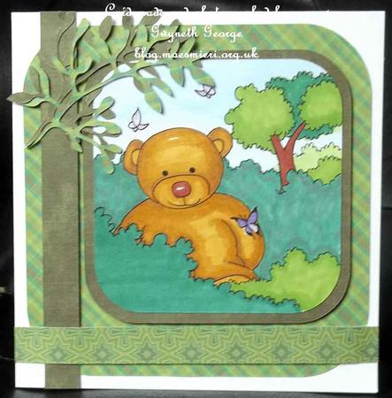 Teddys Day Out ( Butterflies) by GWYNETH GEORGE