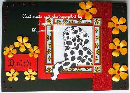 Sally Framed - Dog Stamp by GWYNETH GEORGE