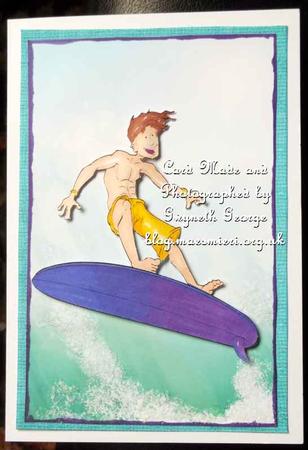 Surf Dude Digital Stamp by GWYNETH GEORGE