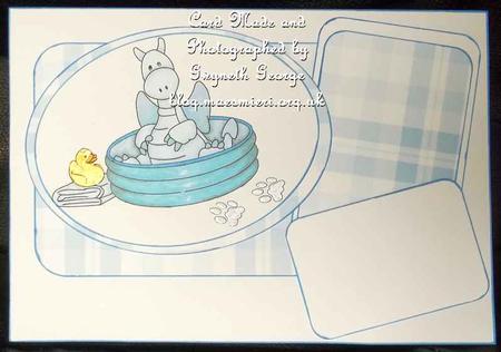 Jiggy Dragons Pool Fun Stamp by GWYNETH GEORGE