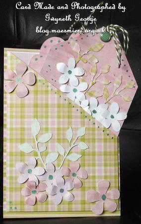 453 Diagonal Tag Card by GWYNETH GEORGE