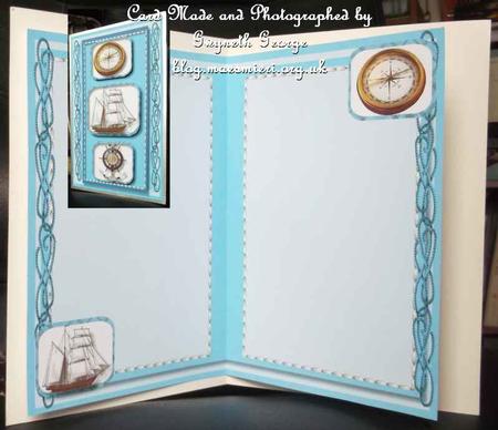 A5 Incert Mens Birthday Wishes Sailing  by GWYNETH GEORGE
