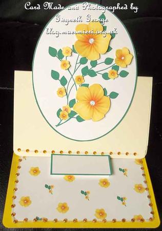 Spring Flowers 3D Topper and Backing Paper. by GWYNETH GEORGE