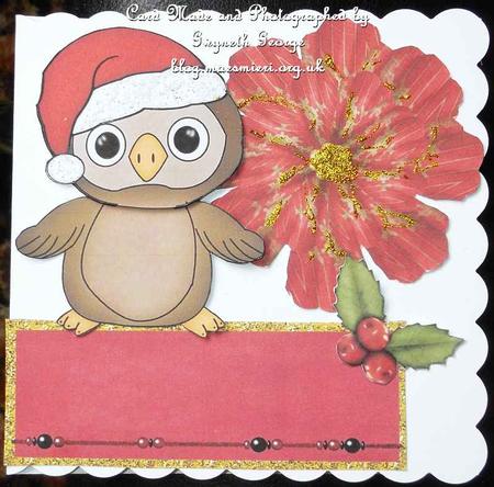 Yoo Hoo Christmas A4 Card Decopage by GWYNETH GEORGE