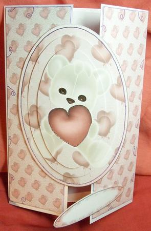 Red Love Bear Backing Sheet 2 by GWYNETH GEORGE