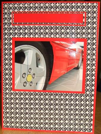 Sporty Car Card Front by GWYNETH GEORGE