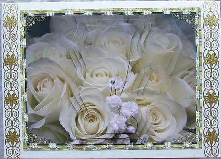Wedding Bouquet with Wavy Centre by GWYNETH GEORGE