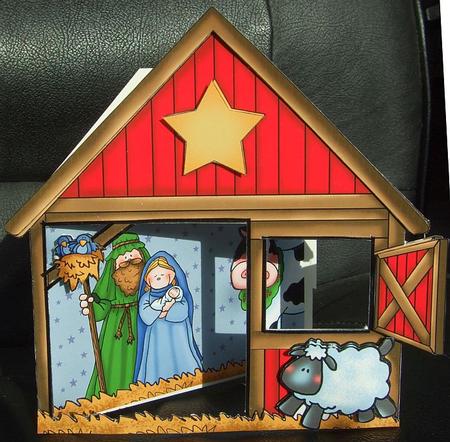 Nativity Decoupage or Shape Card by GWYNETH GEORGE