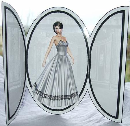 Elegant Lady in Black and White by GWYNETH GEORGE