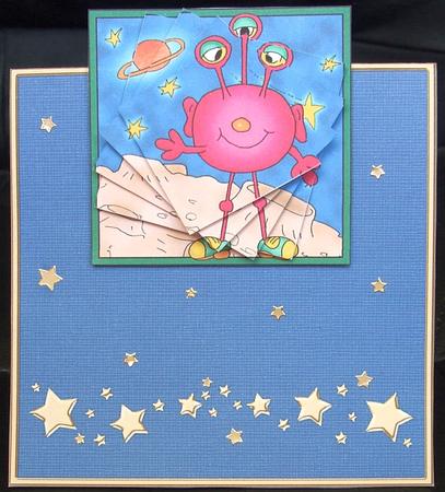 Aliens Easy Over the Edge N Spiral Pyramid by GWYNETH GEORGE