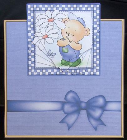 Robert's Flowers Easy Over the Edge Card N Spiral Pyramid by GWYNETH GEORGE
