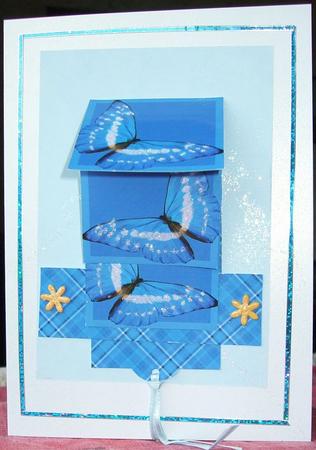 Blue Butterfly Waterfall by GWYNETH GEORGE