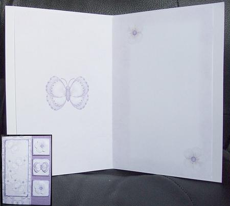 Purple Flutterby Blossoms Insert by GWYNETH GEORGE